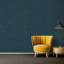 Galerie Wallcoverings Product Code AC60016 - Absolutely Chic Wallpaper Collection - Blue Black Colours - Cherry Blossom Motif Design