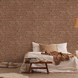 Galerie Wallcoverings Product Code BB51107 - The Bricks And More Wallpaper Collection - Brown Orange Colours - Industrial Chic Motif Design