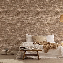 Galerie Wallcoverings Product Code BB51147 - The Bricks And More Wallpaper Collection - Beige Brown Colours - Graceful Granite Motif Design