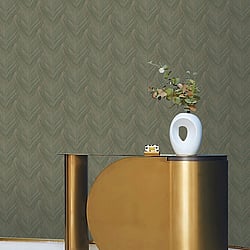 Galerie Wallcoverings Product Code DC30093 - Designer Colours Wallpaper Collection - Green Colours - Feather Print Design