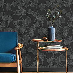 Galerie Wallcoverings Product Code ED13075 - Ted Baker Eden Wallpaper Collection - Black White Colours - Leafit Design