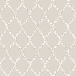 Galerie Wallcoverings Product Code G45052 - Vintage Rose Wallpaper Collection - Beige White Colours - Laurel Trellis Design