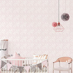 Galerie Wallcoverings Product Code G45300 - Vintage Roses Wallpaper Collection - Pink White Colours - Damask Design