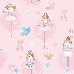 Galerie Wallcoverings Product Code G56002 - Just 4 Kids 2 Wallpaper Collection - Pink Colours - Ballerinas Design