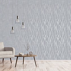 Galerie Wallcoverings Product Code G67733 - Special Fx Wallpaper Collection - Silver Grey Colours - Glitter Ribbons Design