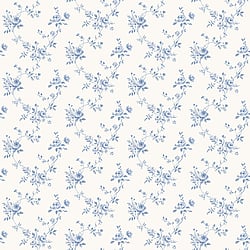 Galerie Wallcoverings Product Code G67892 - Miniatures 2 Wallpaper Collection - Blue White Colours - Medium rose trail Design