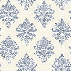 Galerie Wallcoverings Product Code G68671 - Palazzo 2 Wallpaper Collection - Blue,White Colours - Medallion Damask Design