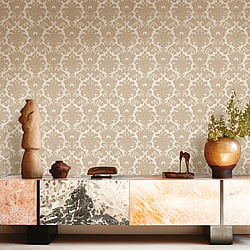 Galerie Wallcoverings Product Code IS33324 - Italian Silks And Damasks Wallpaper Collection - Copper Colours - Damasco Allegro Design