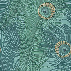 Galerie Wallcoverings Product Code NHW1045 - Enchanted Wallpaper Collection - Emerald Gold Colours - Descartes Emerald Design