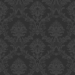 Galerie Wallcoverings Product Code SB37906 - Simply Silks 4 Wallpaper Collection - Black Colours - Classic Damask Design