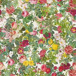 Galerie Wallcoverings Product Code WH45231M - Welcome Home Murals Wallpaper Collection - Yellow, Green, Red Colours - Mixed Rose Garden Design