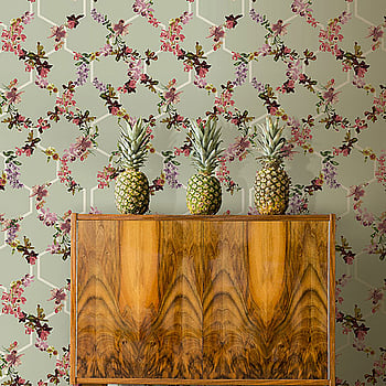 Galerie Wallcoverings Product Code 12647 - Ted Baker Fantasia Wallpaper Collection - Green Cream Pink Purple Beige Colours -  