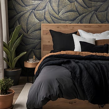 Galerie Wallcoverings Product Code 35506 - Odyssey Wallpaper Collection - Black Gold Colours -  