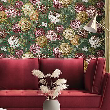 Galerie Wallcoverings Product Code 42535 - Opulence Wallpaper Collection - Green Pink Colours -  