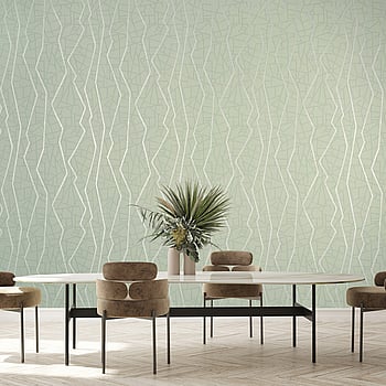 Galerie Wallcoverings Product Code 64637 - Slow Living Wallpaper Collection - Green Silver  Colours -  