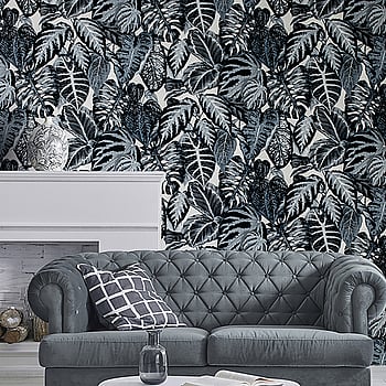 Galerie Wallcoverings Product Code 81264 - Feel Wallpaper Collection - Navy Grey Cream Blue Colours -  