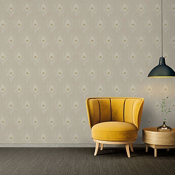 Galerie Wallcoverings Product Code AC60009 - Absolutely Chic Wallpaper Collection - Beige Grey Metallic Colours -  