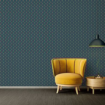 Galerie Wallcoverings Product Code AC60021 - Absolutely Chic Wallpaper Collection - Beige Blue Brown Colours -  