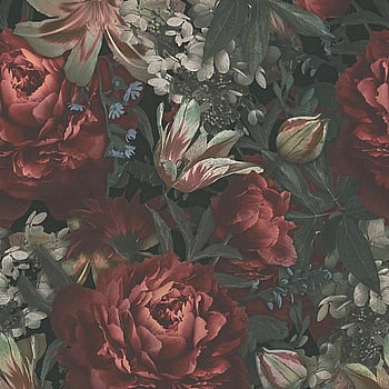 Galerie Wallcoverings Product Code BW51000 - Blooming Wild Wallpaper Collection - Green Red Colours -  