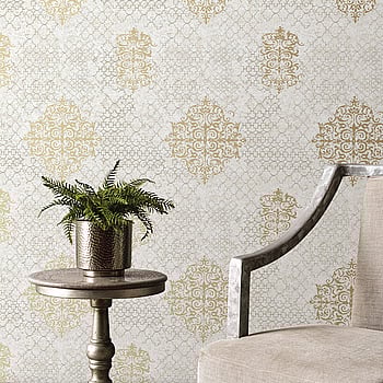 Galerie Wallcoverings Product Code CM2485 - Lustre Wallpaper Collection - Cream Colours -  