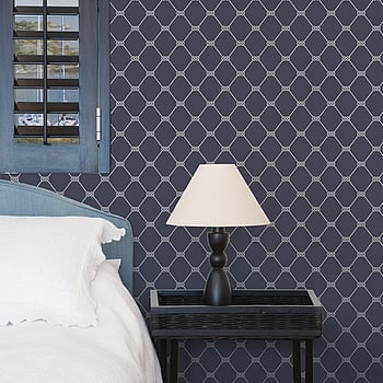 Galerie Wallcoverings Product Code G23346 - Deauville 2 Wallpaper Collection - Navy Blue White Colours -  