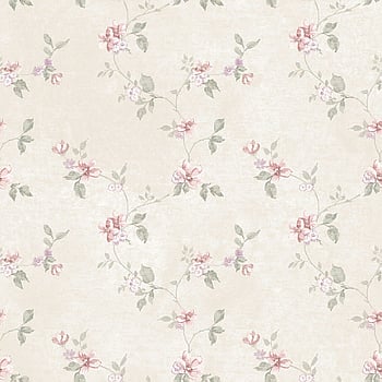 Galerie Wallcoverings Product Code G34160 - Country Cottage Wallpaper Collection - Purple Green Cream Colours -  