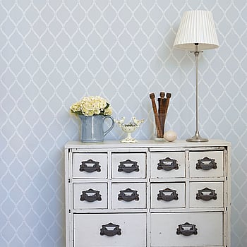 Galerie Wallcoverings Product Code G45051 - Vintage Rose Wallpaper Collection - Blue White Colours -  