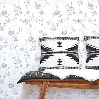 Galerie Wallcoverings Product Code G45328 - Vintage Roses Wallpaper Collection - Grey Colours -  