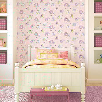 Galerie Wallcoverings Product Code G56036 - Just 4 Kids 2 Wallpaper Collection - Pink Blue Purple Green Colours -  