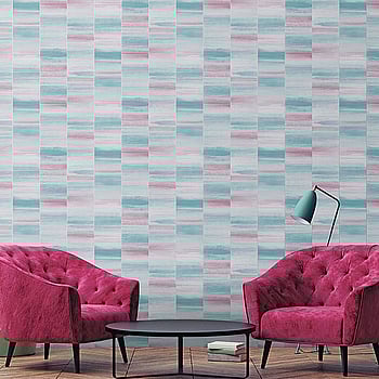 Galerie Wallcoverings Product Code G67744 - Special Fx Wallpaper Collection - Blue Pink Silver Colours -  