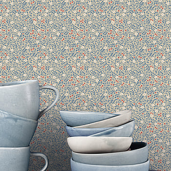 Galerie Wallcoverings Product Code G68710 - Miniatures 3 Wallpaper Collection - Tan,Navy,Red Colours -  