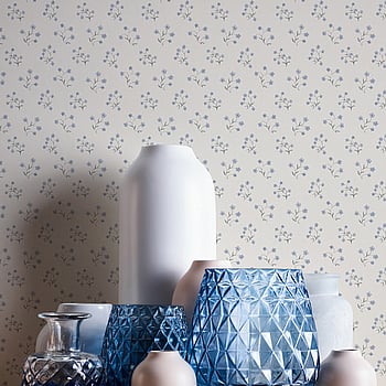 Galerie Wallcoverings Product Code MC61026 - Maison Charme Wallpaper Collection - Blue, Cream Colours -  