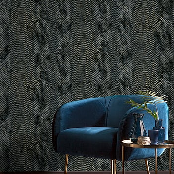 Galerie Wallcoverings Product Code NHW1038 - Enchanted Wallpaper Collection - Blue Gold Colours -  